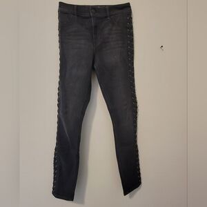 Express Black Lace-up side jeans